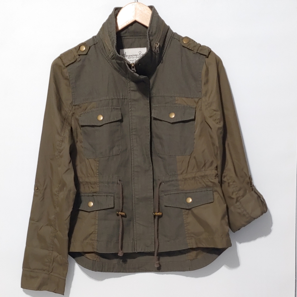 American Rag Cie Women M Utility Jacket Mil Green